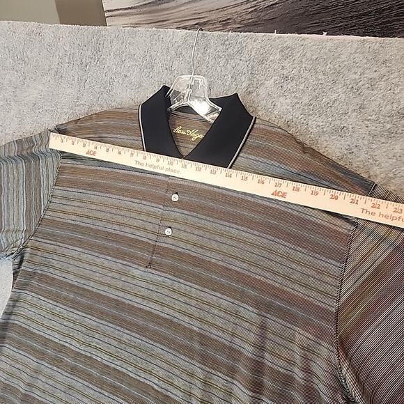 Ben Hogan Mens Performance Polo Shirt Large Striped Golf NWT - Picture 5 of 7